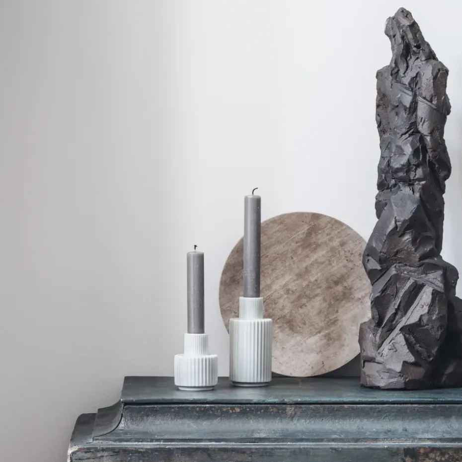 Candelabro Lyngby blanco, 7 cm