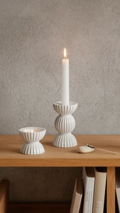 Candelabro Lyngby Tura 14 cm, blanco