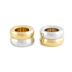 Candelabro Marriage Duo 2 piezas, latón-plata