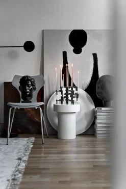 Candelabro Nagel, cromo negro