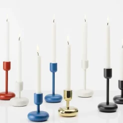 Candelabro Nappula, gris oscuro, pequeño, 107 mm