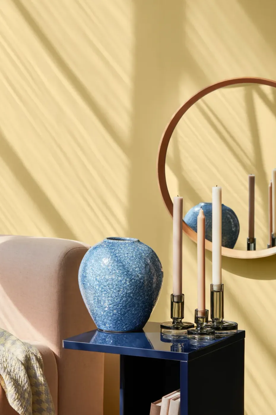 Candelabro Petra smoked pearl dark grey, 8 cm