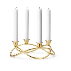 Candelabro Season Ø26 cm, chapado en oro