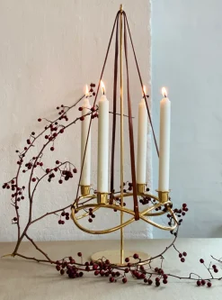 Candelabro Season Ø26 cm, chapado en oro