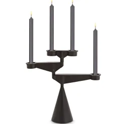 Candelabro Spin mini, Negro