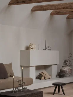 Candelabro STOFF Quist, Cromo cepillado