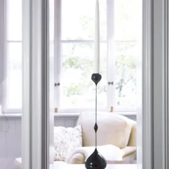 Candelabro Tender bajo, negro