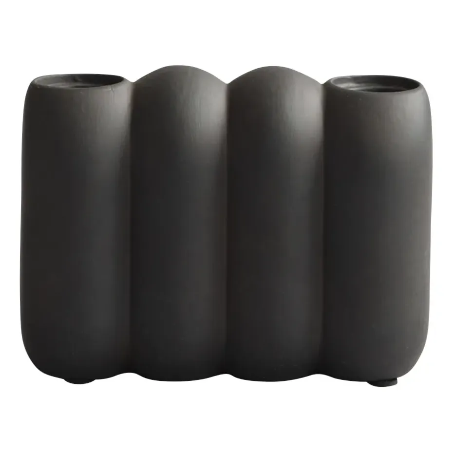 Candelabro Tube Coffee, 11x14,5 cm