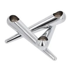 Candelabro Uyuni Bonfire 3 brazos, Cromo