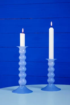 Candelabro Wavy mediano 14 cm, Jade light blue