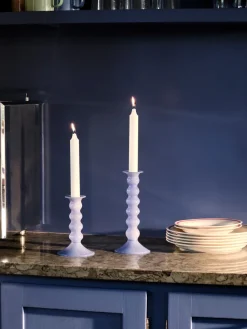 Candelabro Wavy mediano 14 cm, Jade light blue