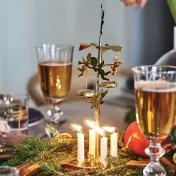 Carillón con ángeles, dorado