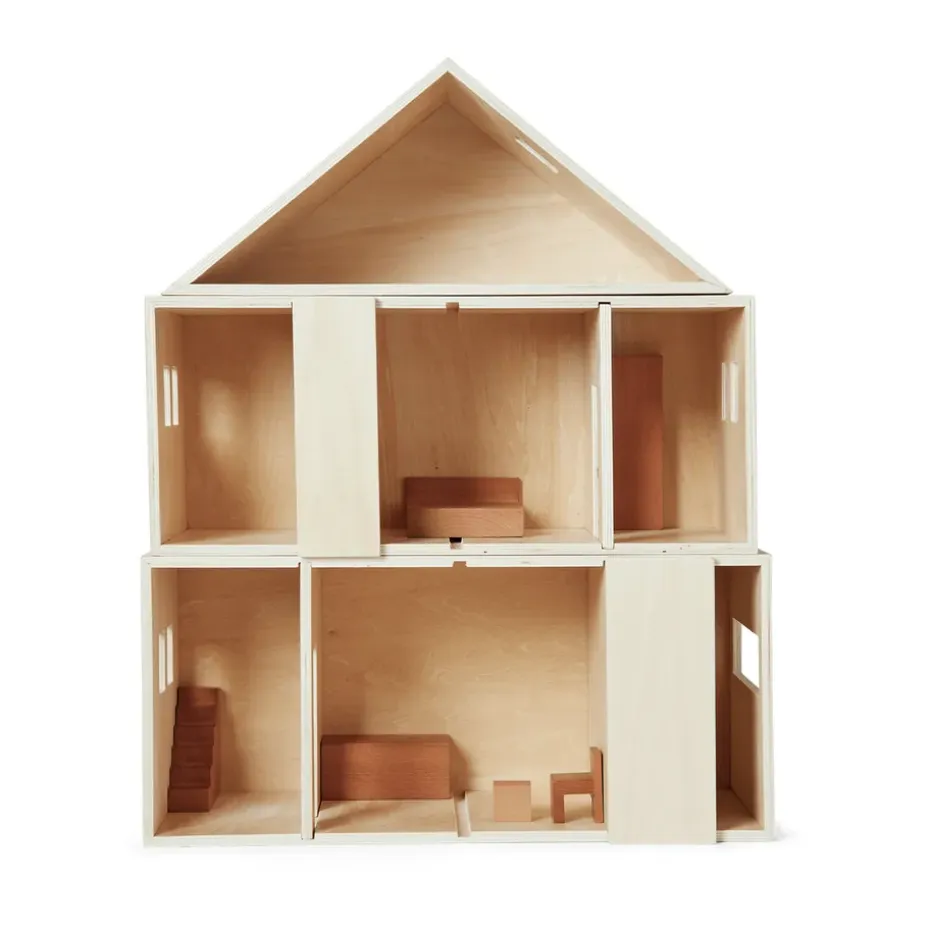 Casa de muñecas plegable Toro, Natural