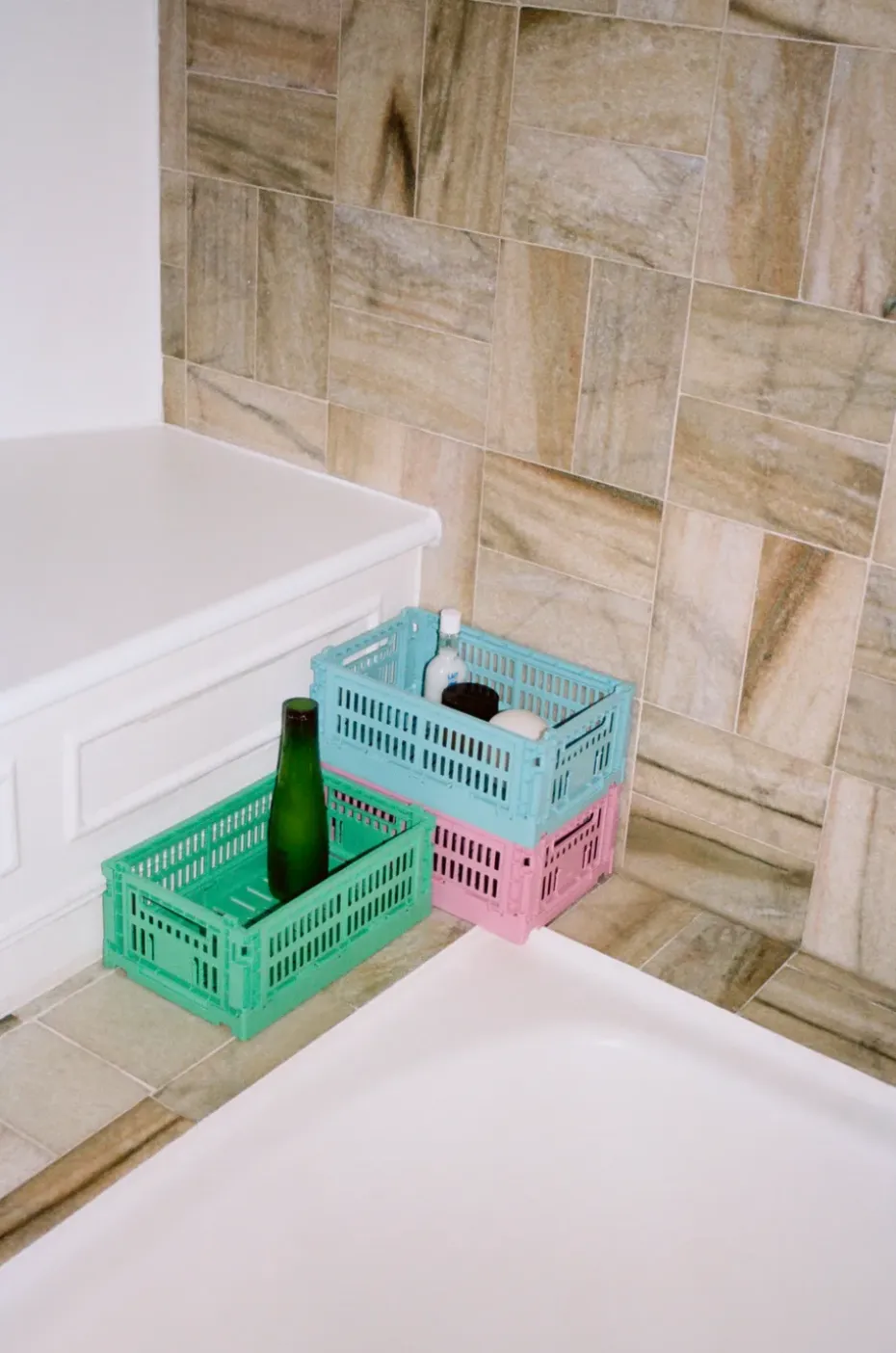 Cesta Colour Crate S 17x26,5 cm, Dark mint