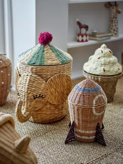 Cesta con tapa Bobo 35x50 cm, Natural