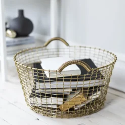 Cesta de alambre Korbo Classic 35, latón