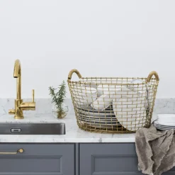 Cesta de alambre Korbo Classic 35, latón