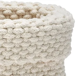 Cesta de almacenaje Rope, blanco natural