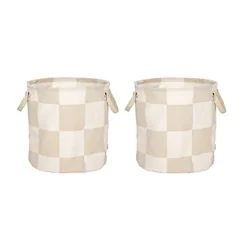 Cesta de almacenamiento Chess medium 2-pack, Clay-offwhite