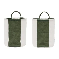 Cesta de almacenamiento Kara small Ø18x22 cm 2-pack, Dark Green