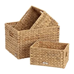 Cesta de almacenamiento Lily pequeña, 3 piezas, Natural