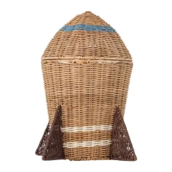Cesta de ratán con tapa Space 31x35 cm, Natural