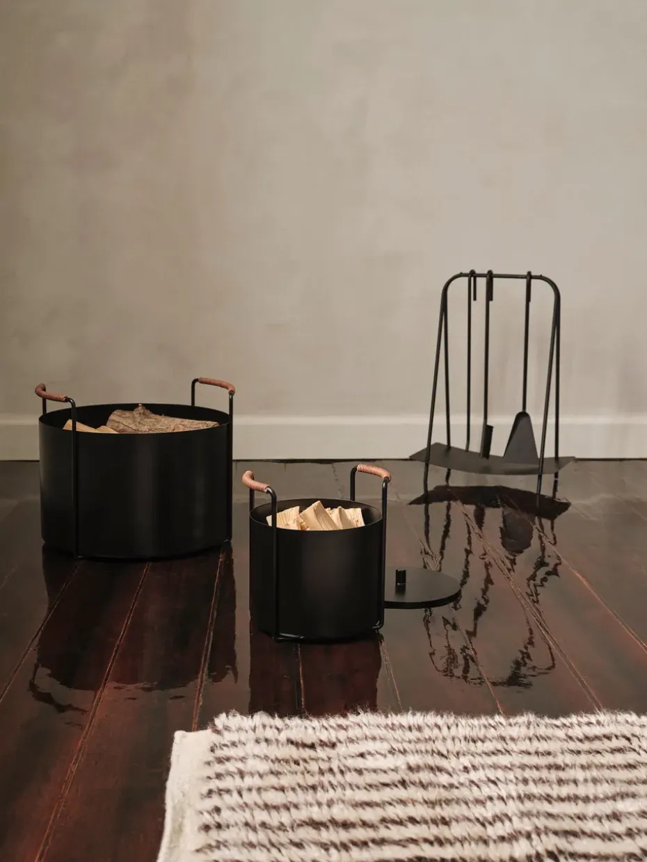 Cesta para leña Port, Black