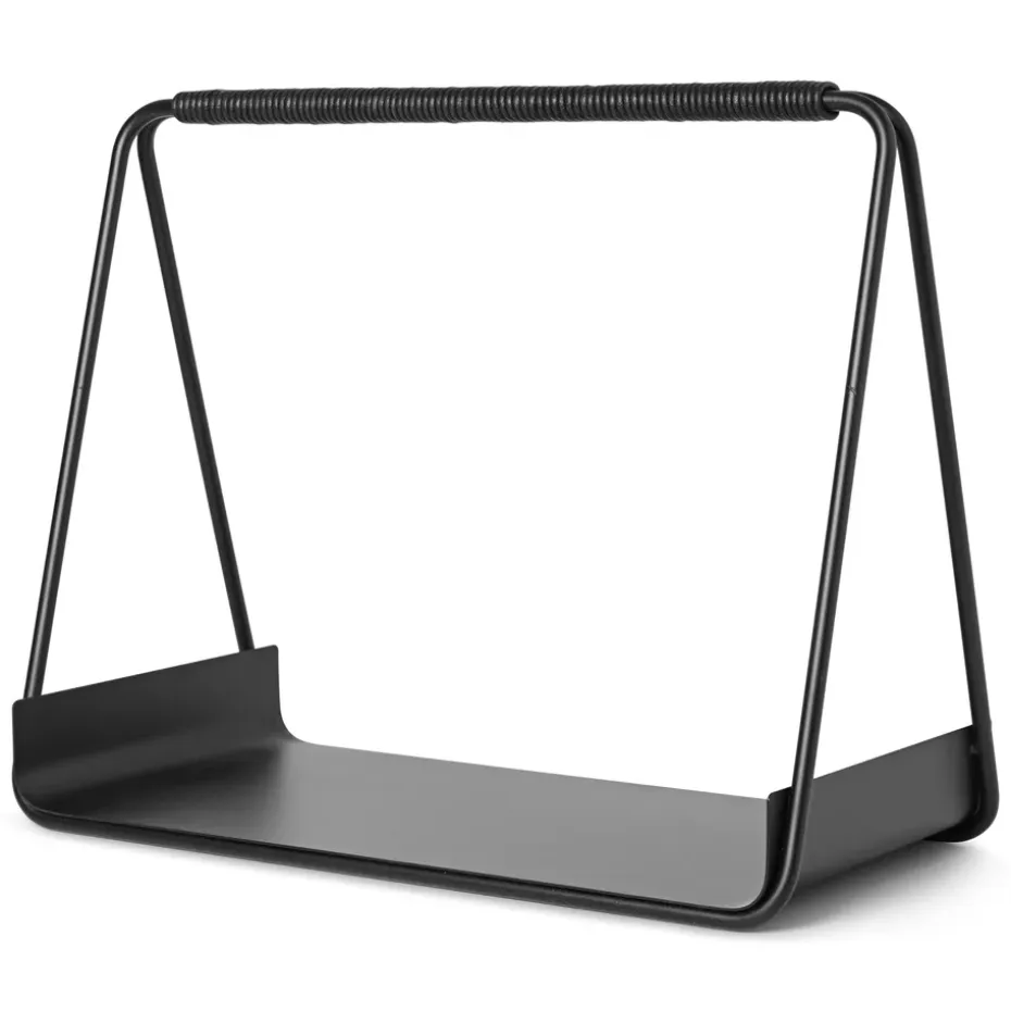 Cesta para leña Port, negro