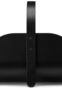 Cesta para leña Woody, Black stained oak