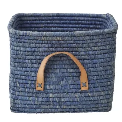 Cesta Rice rafia, azul