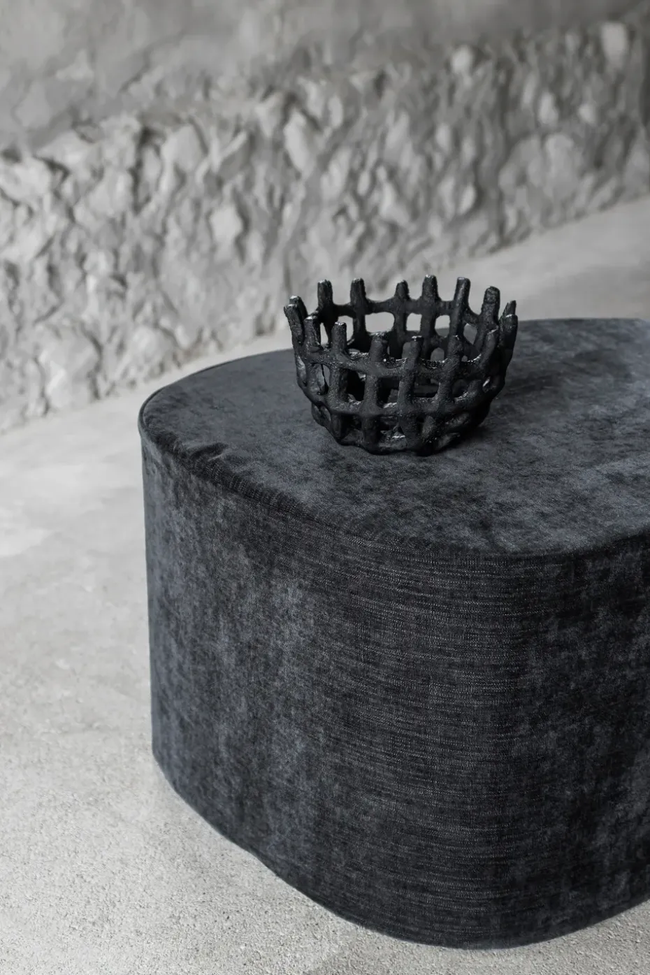 Cesta trenzada Art Piece, Black