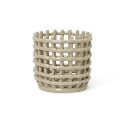 Cesta trenzada Ceramic Ø16 cm, Cashmere