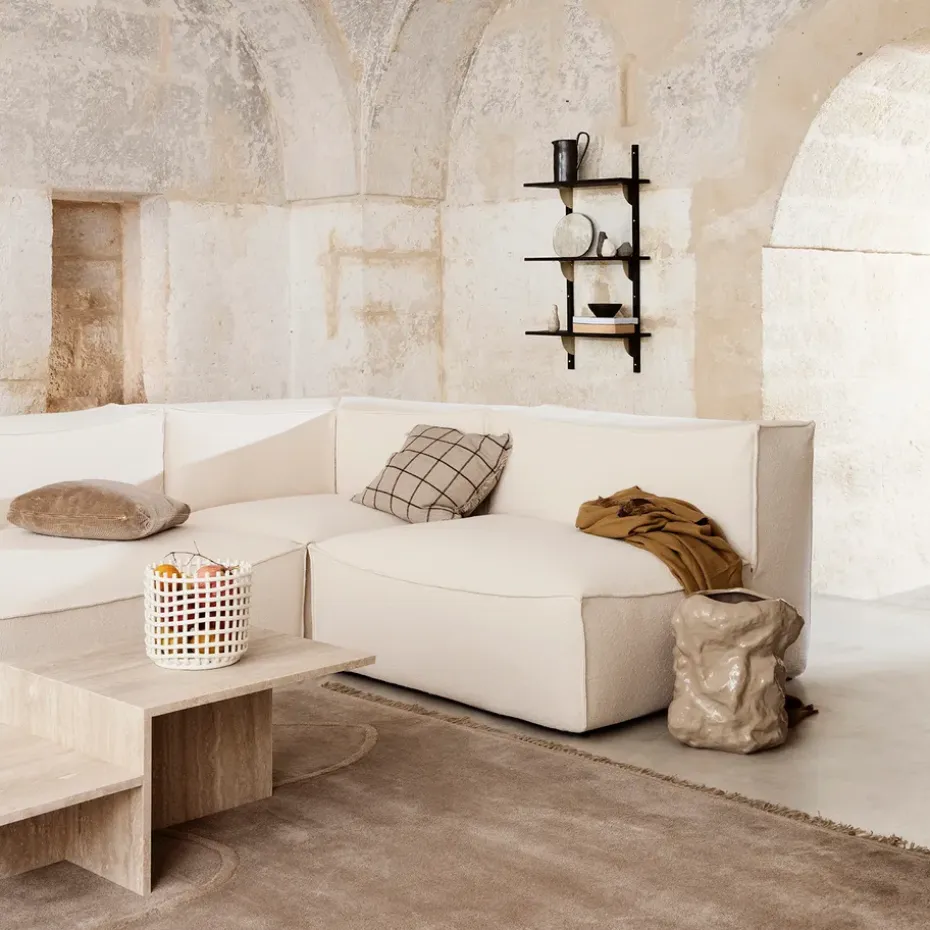 Cesta trenzada Ceramic Ø23,5 cm, Off white