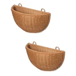 Cestas de pared Braided 2 unidades, Natural