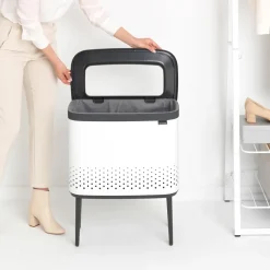 Cesto de la ropa Bo 60 L, blanco