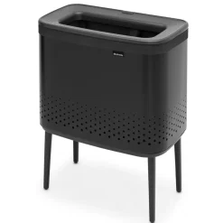 Cesto de la ropa Bo 60 L, negro mate