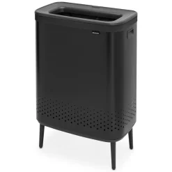 Cesto de la ropa Bo high 2x45 L, negro mate