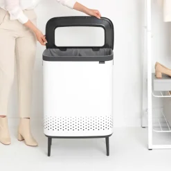 Cesto de la ropa Bo high 2x45 L, blanco