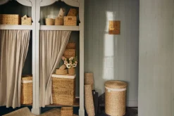 Cesto de la ropa Lily, Natural, jacinto de agua, trenzado