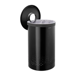 Cesto de lavandería Brabantia tapa de plástico 60 L, Negro mate