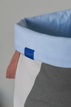 Cesto para la colada Diagonal Ø40x50 cm, Dark olive-sand