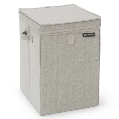 Cesto ropa sucia apilable Brabantia 35L, gris claro