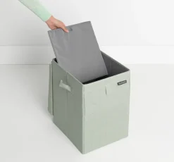 Cesto ropa sucia apilable Brabantia 35L, verde