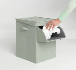 Cesto ropa sucia apilable Brabantia 35L, verde