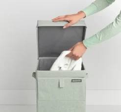 Cesto ropa sucia apilable Brabantia 35L, verde