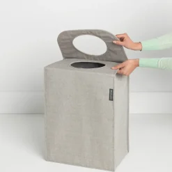 Cesto ropa sucia Brabantia, rectangular 55 L, gris claro