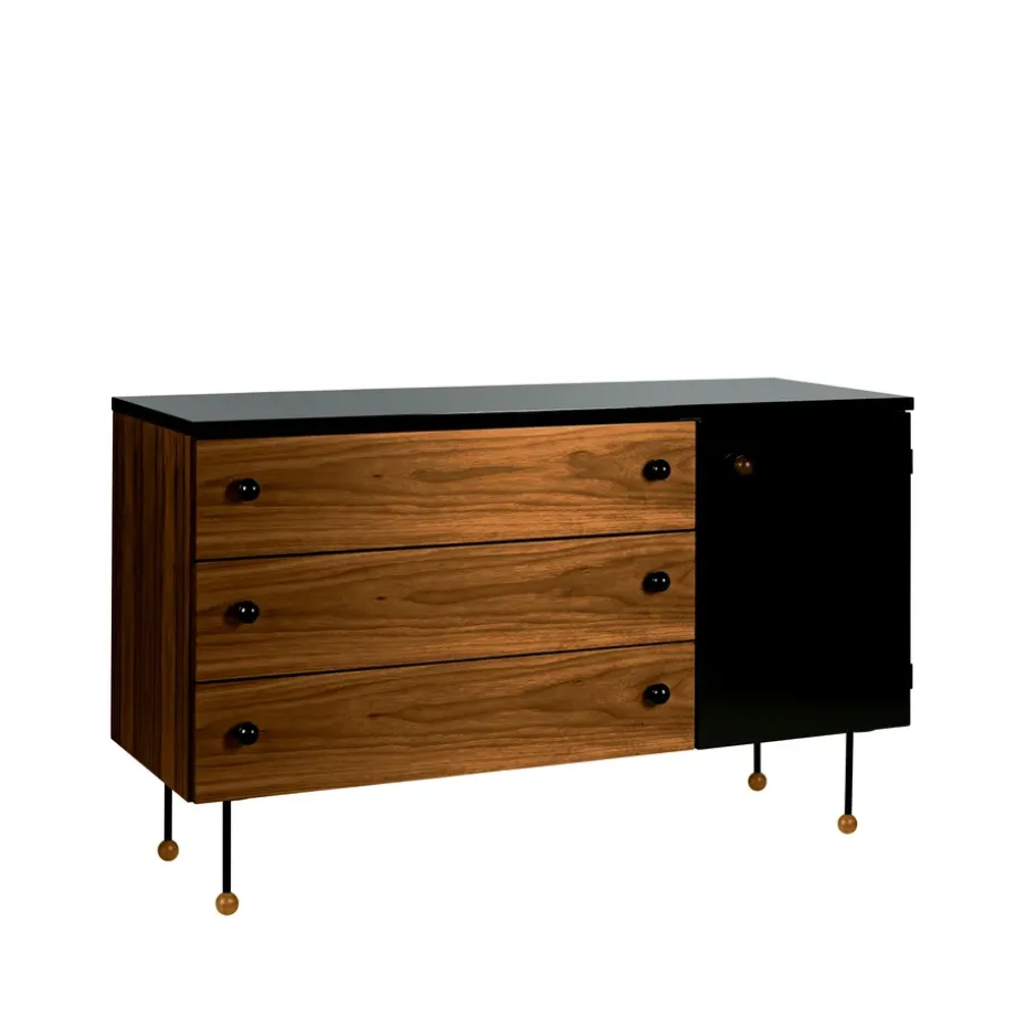 Cómoda 62 Dresser, American walnut, 3 cajones