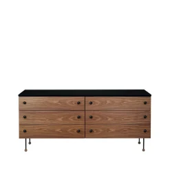 Cómoda 62 Dresser, American walnut, 6 cajones