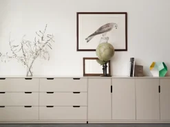 Cómoda Aoko doble 6 cajones, Lacado blanco