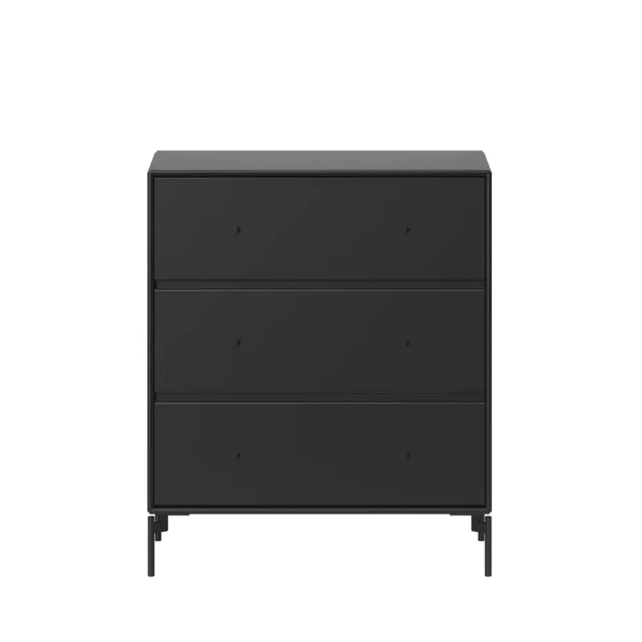 Cómoda Carry, Black 05, patas lacadas en negro